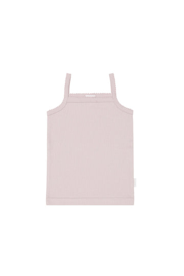 Organic Cotton Modal Marina Singlet - Violet Tint Childrens Top from Jamie Kay Australia