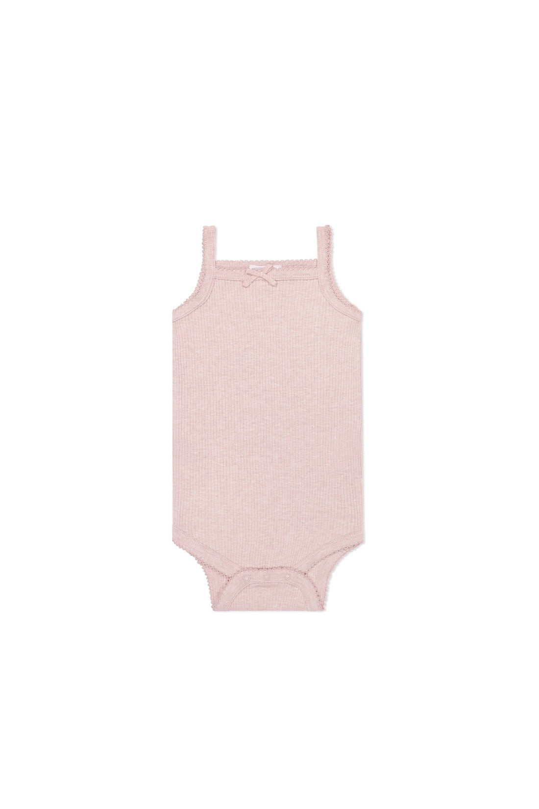 Organic Cotton Modal Singlet Bodysuit - Chalk Marle Childrens Bodysuit from Jamie Kay Australia