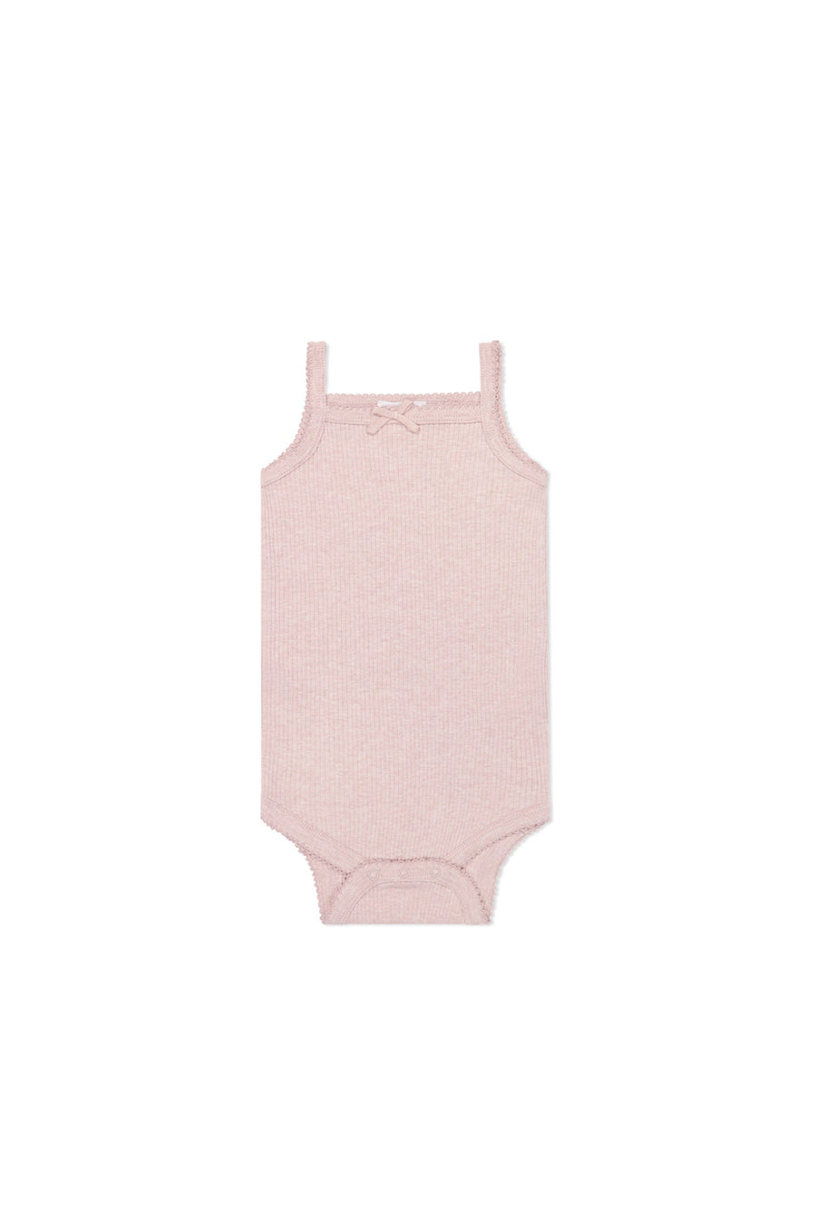 Organic Cotton Modal Singlet Bodysuit - Chalk Marle Childrens Bodysuit from Jamie Kay Australia