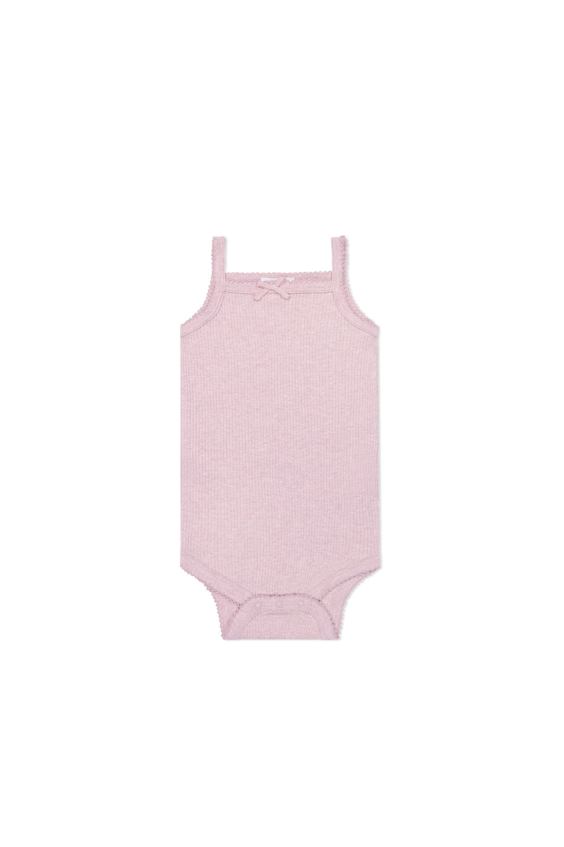 Organic Cotton Modal Singlet Bodysuit - Orchid Marle Childrens Bodysuit from Jamie Kay Australia