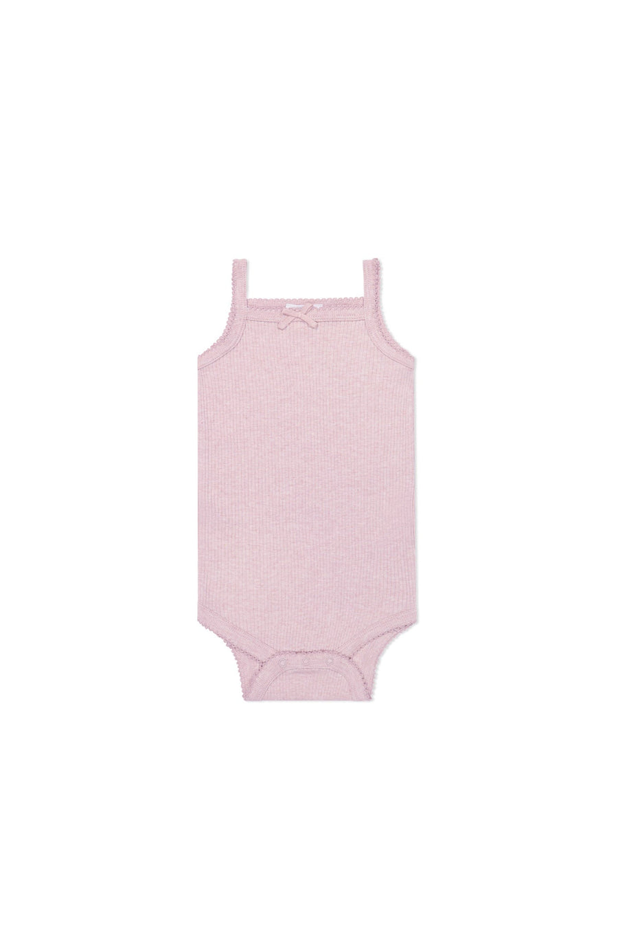 Organic Cotton Modal Singlet Bodysuit - Orchid Marle Childrens Bodysuit from Jamie Kay Australia