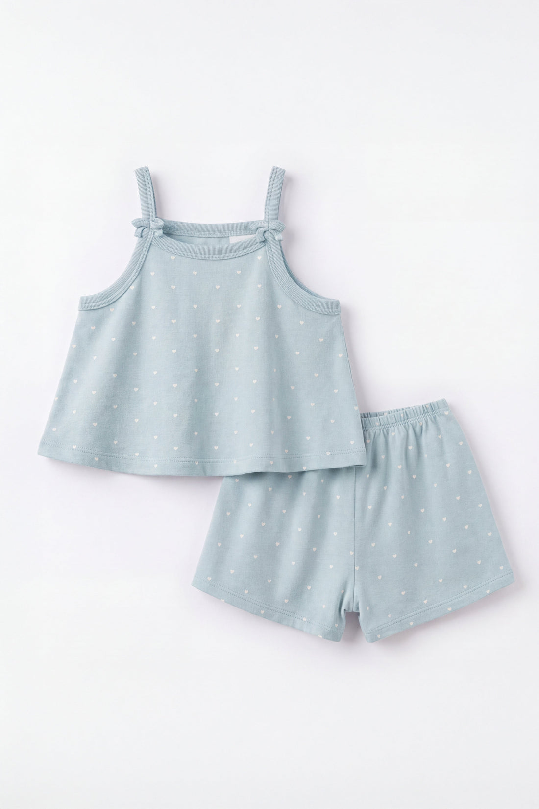 Organic Cotton Jaida Pyjama Singlet Set - Mon Amour Blue Childrens Pyjamas from Jamie Kay Australia