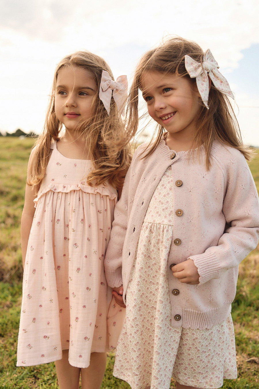 Organic Cotton Muslin Lola Dress - Meredith Morganite Childrens Dress from Jamie Kay Australia