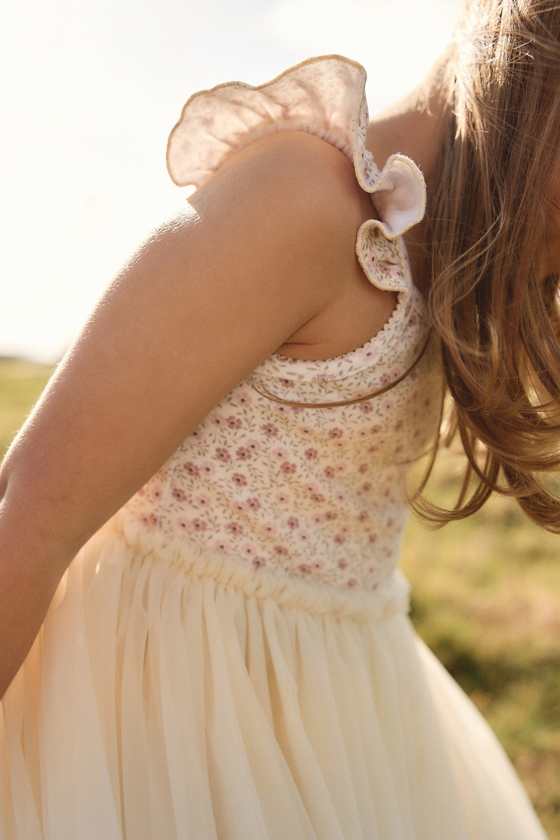 Katie Tutu Dress - Emmy Natural Childrens Dress from Jamie Kay Australia