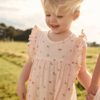 Organic Cotton Muslin Sadie Romper - Meredith Morganite Childrens Romper from Jamie Kay Australia