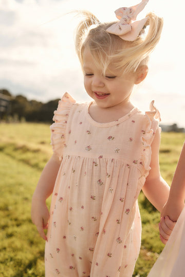 Organic Cotton Muslin Sadie Romper - Meredith Morganite Childrens Romper from Jamie Kay Australia