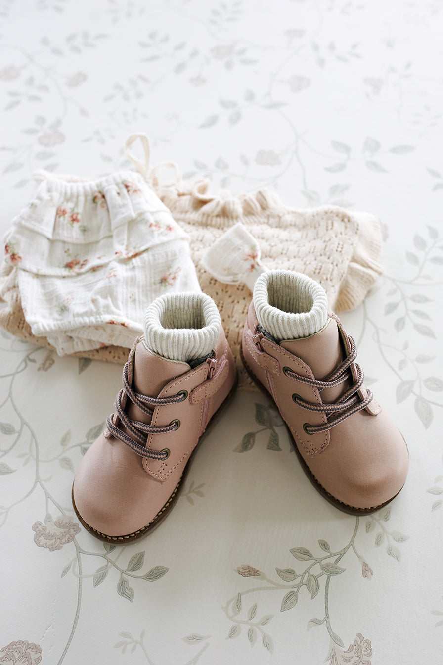 Leather Boot - Blush Childrens Footwear from Jamie Kay Australia