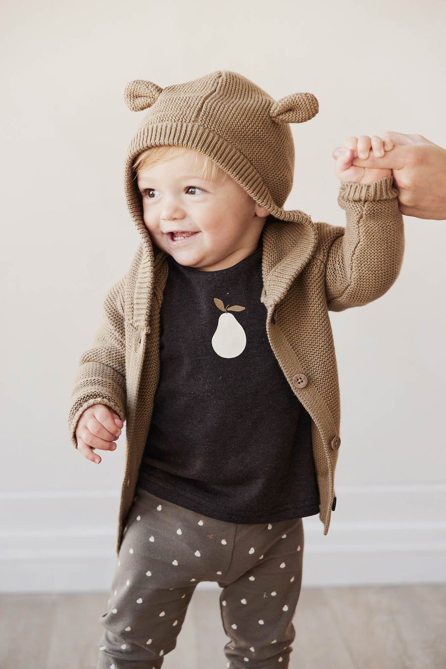 Pima Cotton Arnold Long Sleeve Top - Dark Chocolate Childrens Top from Jamie Kay Australia