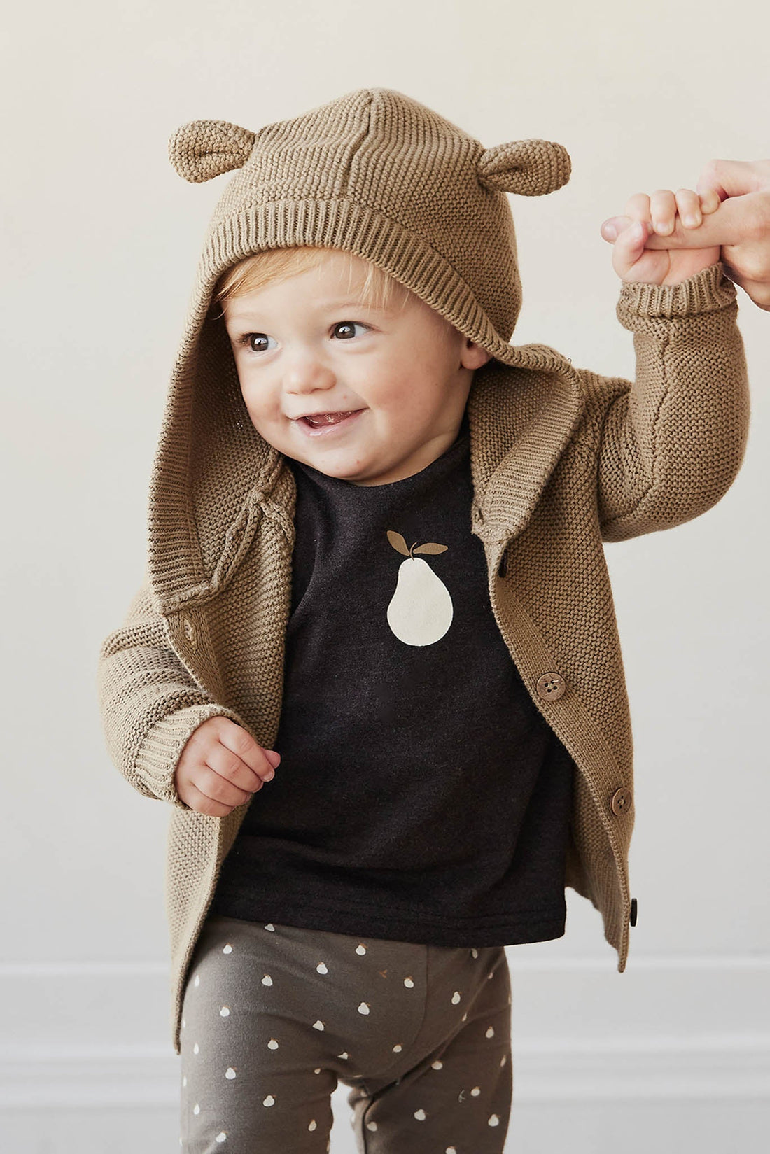 Pima Cotton Arnold Long Sleeve Top - Dark Chocolate Childrens Top from Jamie Kay Australia