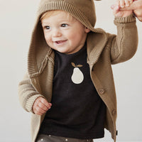 Pima Cotton Arnold Long Sleeve Top - Dark Chocolate Childrens Top from Jamie Kay Australia