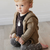 Pima Cotton Arnold Long Sleeve Top - Dark Chocolate Childrens Top from Jamie Kay Australia