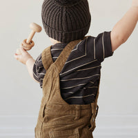 Pima Cotton Jason Tee - Easy Stripe Dark Chocolate/Woodsmoke Childrens Top from Jamie Kay Australia