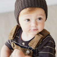 Pima Cotton Jason Tee - Easy Stripe Dark Chocolate/Woodsmoke Childrens Top from Jamie Kay Australia