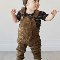 Pima Cotton Jason Tee - Easy Stripe Dark Chocolate/Woodsmoke Childrens Top from Jamie Kay Australia