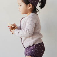 Organic Cotton Frill Bloomer - Goldie Huckleberry Sparse Childrens Bloomer from Jamie Kay Australia