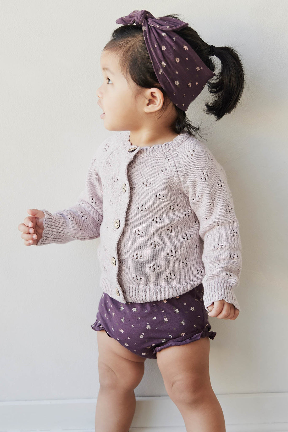 Organic Cotton Frill Bloomer - Goldie Huckleberry Sparse Childrens Bloomer from Jamie Kay Australia