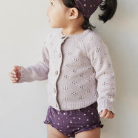 Organic Cotton Frill Bloomer - Goldie Huckleberry Sparse Childrens Bloomer from Jamie Kay Australia