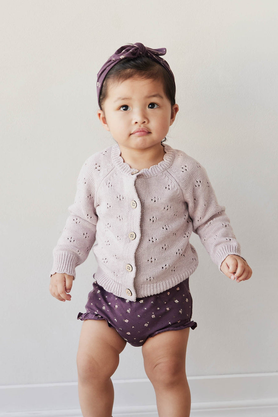 Organic Cotton Frill Bloomer - Goldie Huckleberry Sparse Childrens Bloomer from Jamie Kay Australia