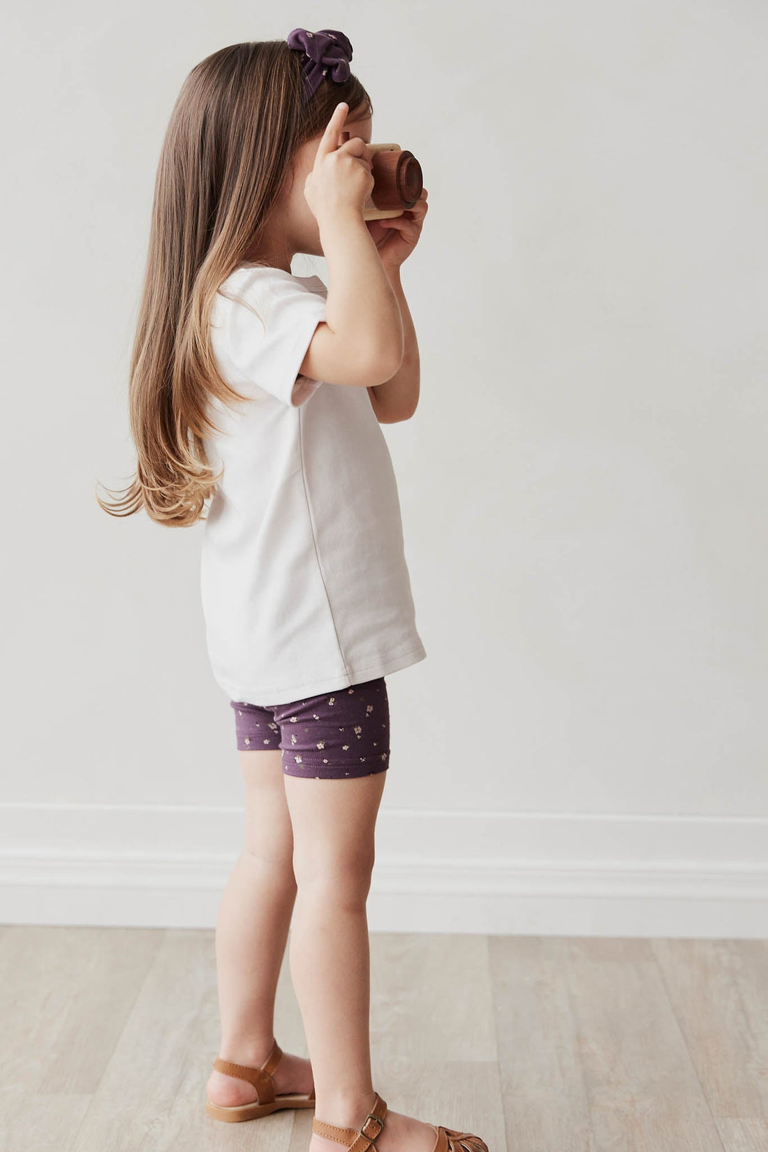 Organic Cotton Everyday Bike Short - Goldie Huckleberry Sparse Childrens Short from Jamie Kay Australia