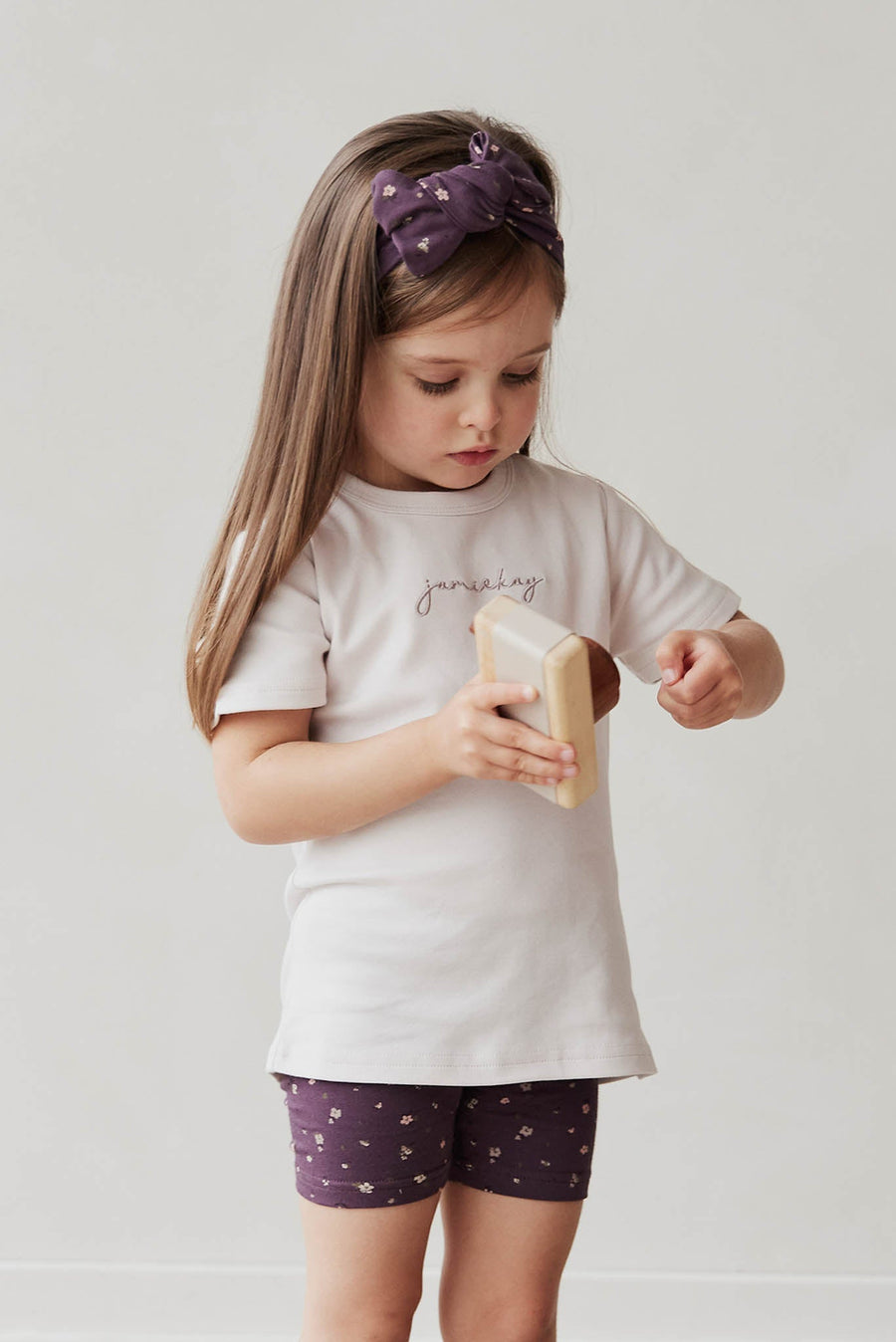 Organic Cotton Everyday Bike Short - Goldie Huckleberry Sparse Childrens Short from Jamie Kay Australia