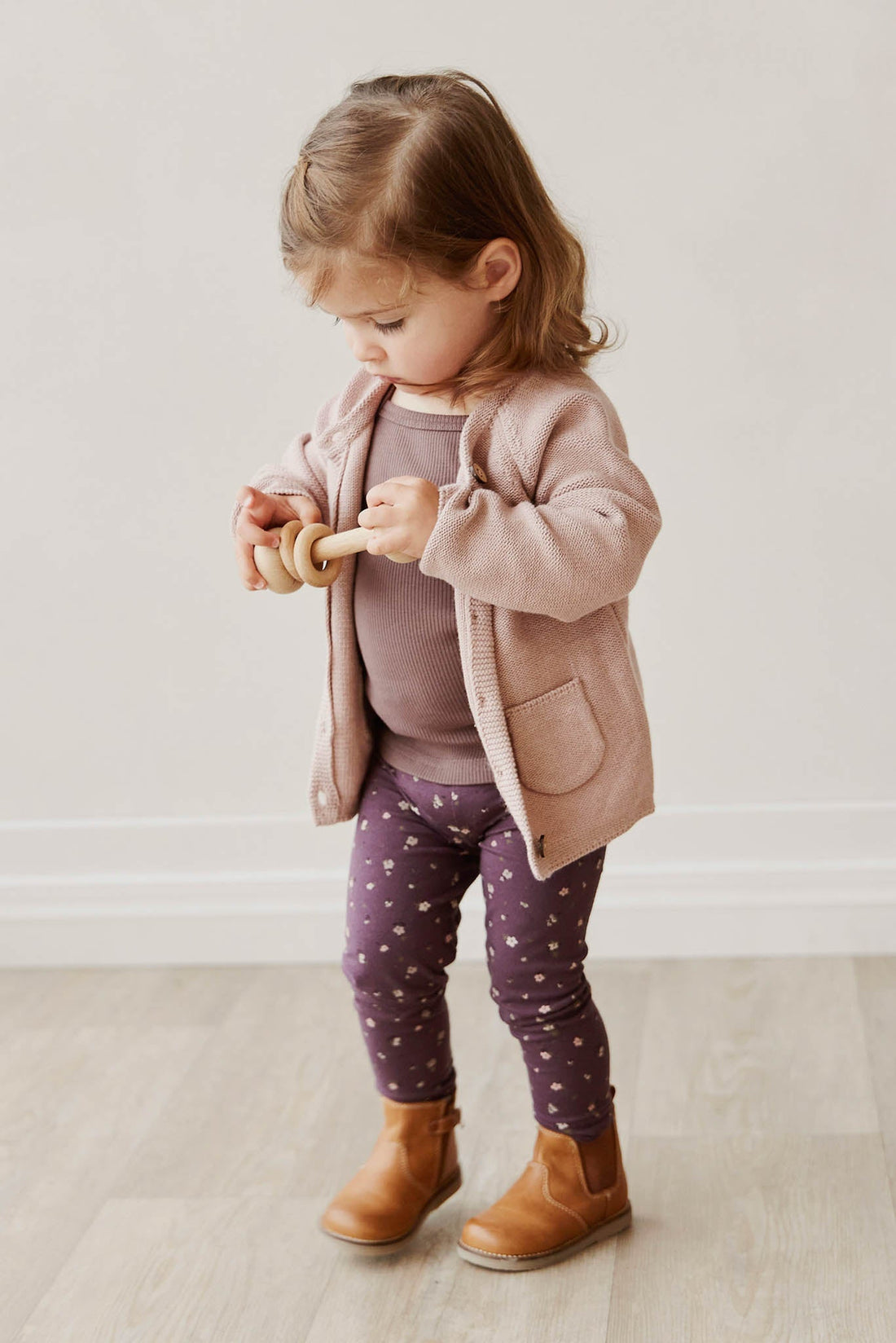 Organic Cotton Legging - Goldie Huckleberry Sparse Childrens Legging from Jamie Kay Australia