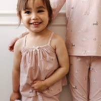 Organic Cotton Daisy May Singlet Set - Swans Picnic Childrens Pyjama from Jamie Kay Australia