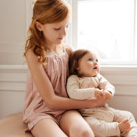 Organic Cotton Daisy May Singlet Set - Swans Picnic Childrens Pyjama from Jamie Kay Australia