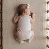 Organic Cotton Modal Singlet Bodysuit - Dainty Pink Childrens Bodysuit from Jamie Kay Australia