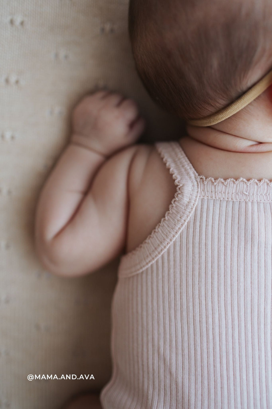 Organic Cotton Modal Singlet Bodysuit - Dainty Pink Childrens Bodysuit from Jamie Kay Australia