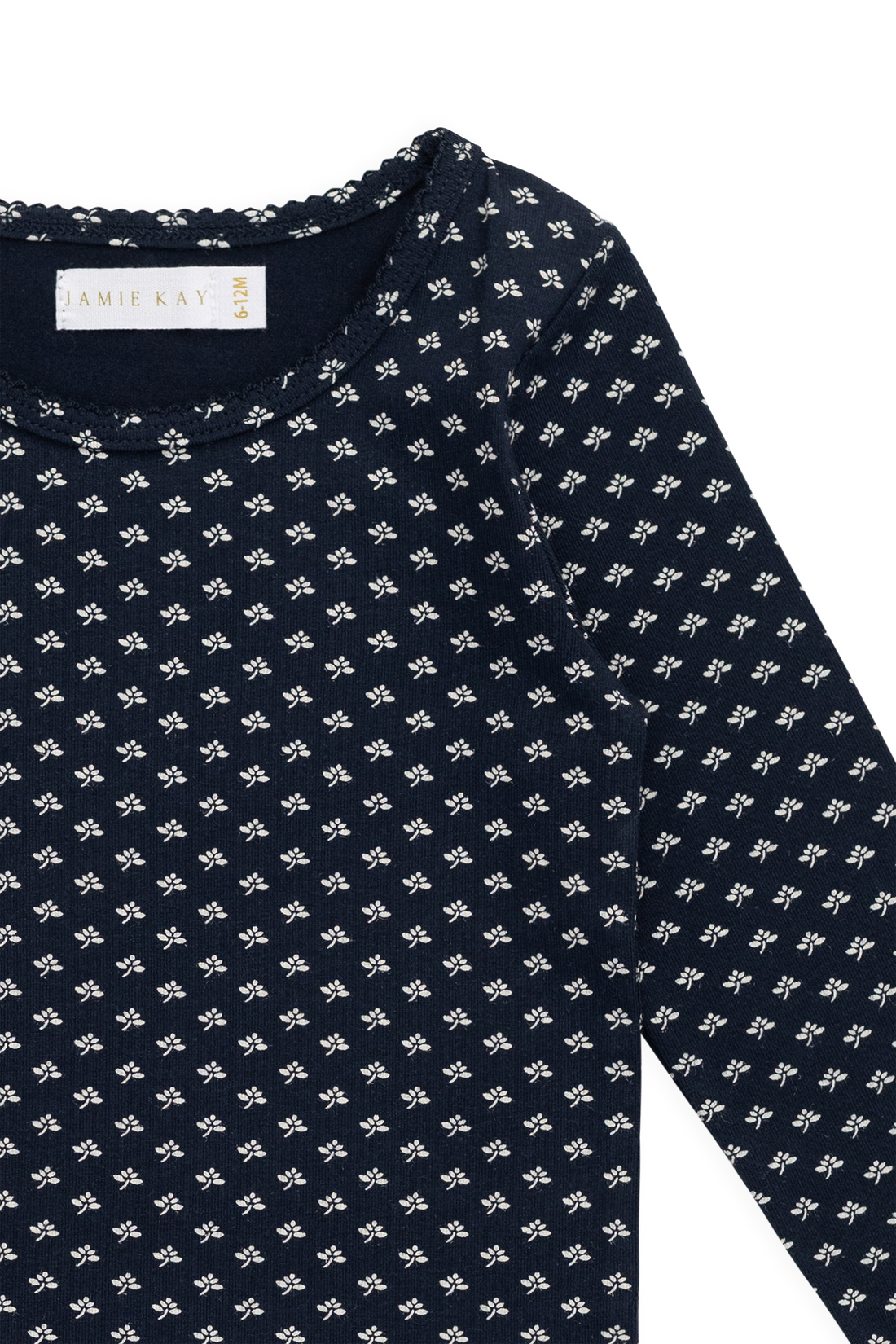 Organic Cotton Long Sleeve Top - Lisa Petite Indigo Childrens Top from Jamie Kay Australia