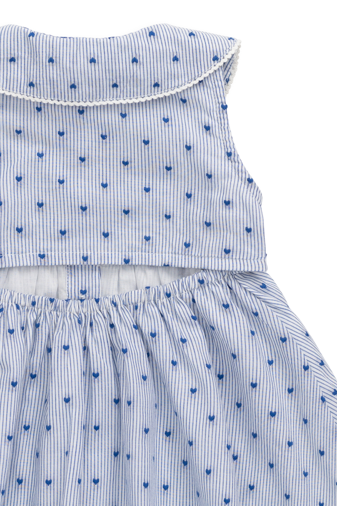 Organic Cotton Wisteria Dress - Mon Amour Stripe Indigo Childrens Dress from Jamie Kay Australia