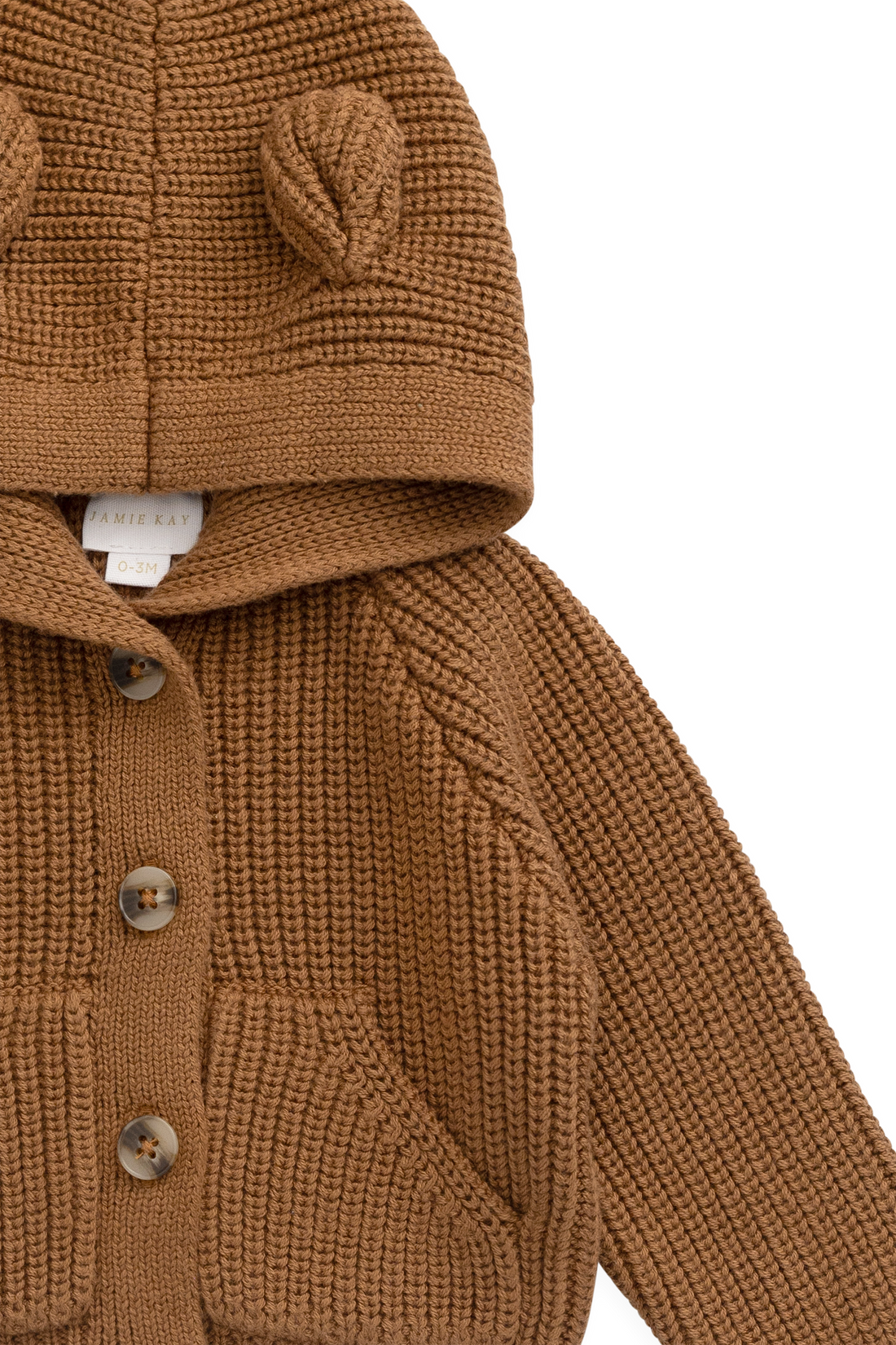 Bear Cardigan - Butterscotch Childrens Cardigan from Jamie Kay Australia