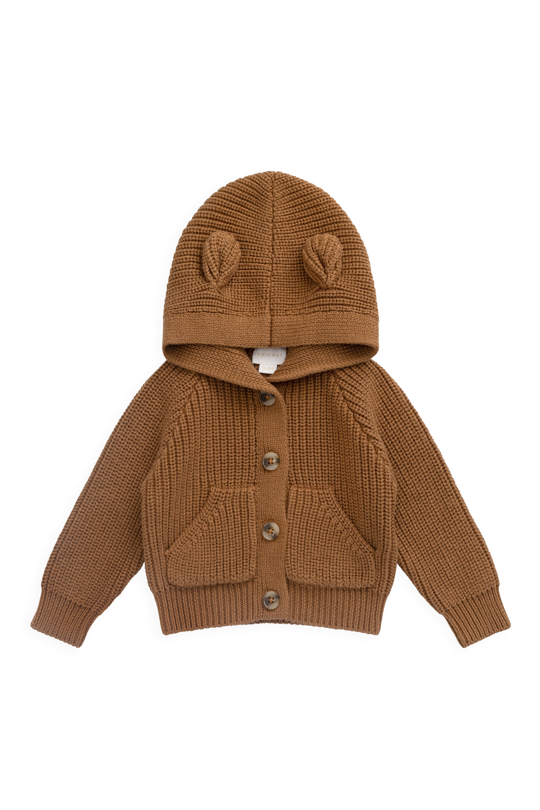 Bear Cardigan - Butterscotch Childrens Cardigan from Jamie Kay Australia