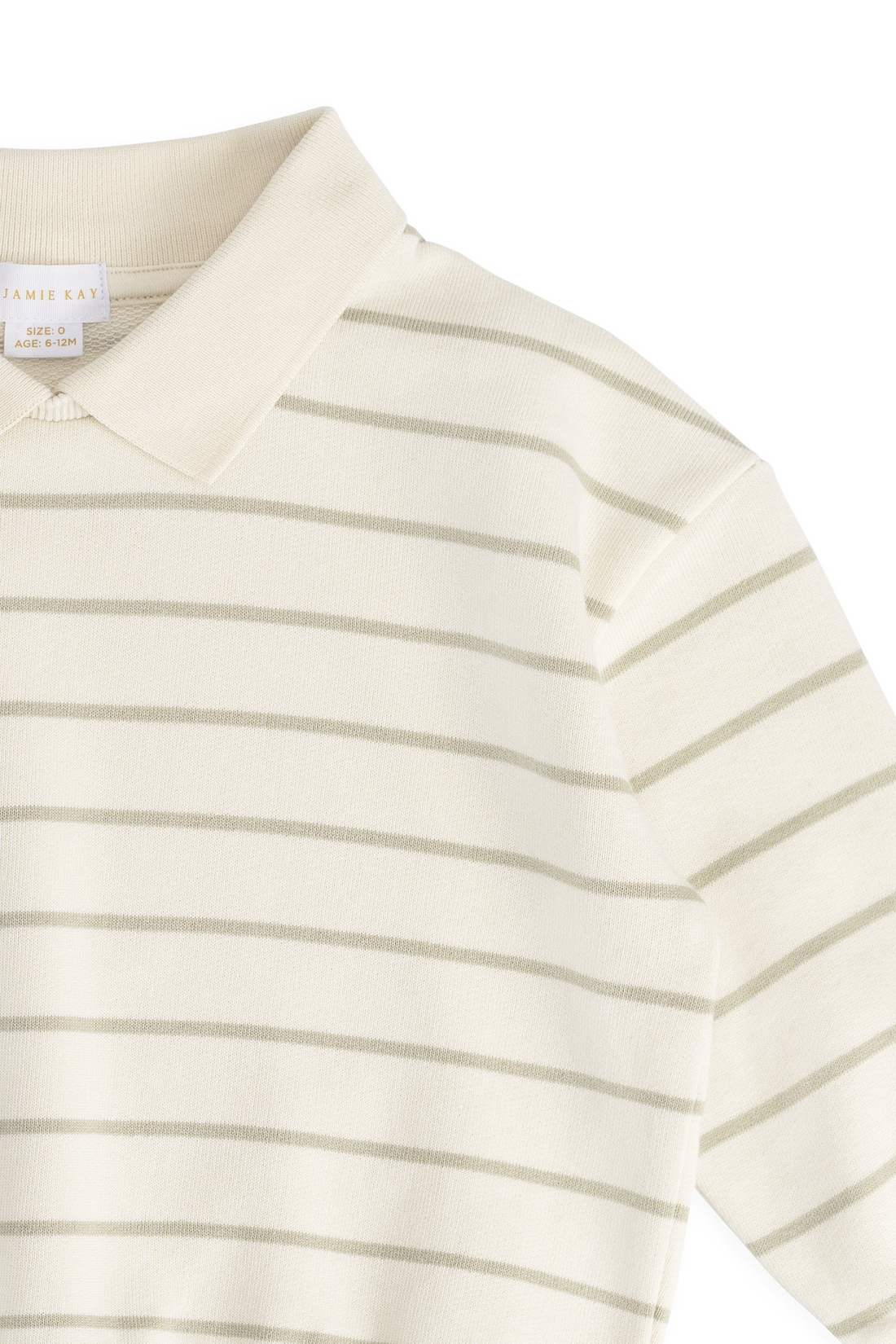 Benedict Sweatshirt - Horizon Stripe Lichen/Cloud Childrens Sweatshirting from Jamie Kay Australia