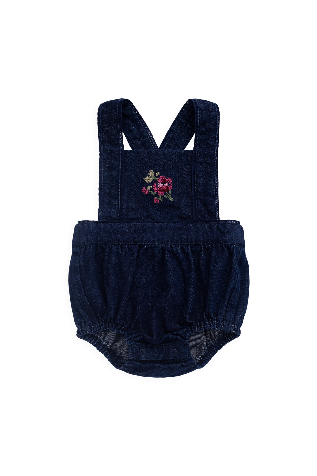 Calianna Playsuit - Deep Sea Denim Orchid Rose Childrens Playsuit from Jamie Kay Australia