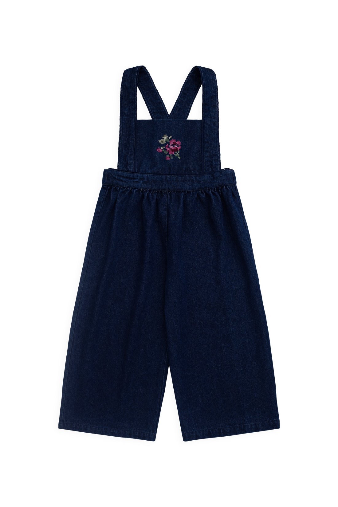 Dovie Overall - Deep Sea Denim Orchid Rose Childrens Overall from Jamie Kay Australia