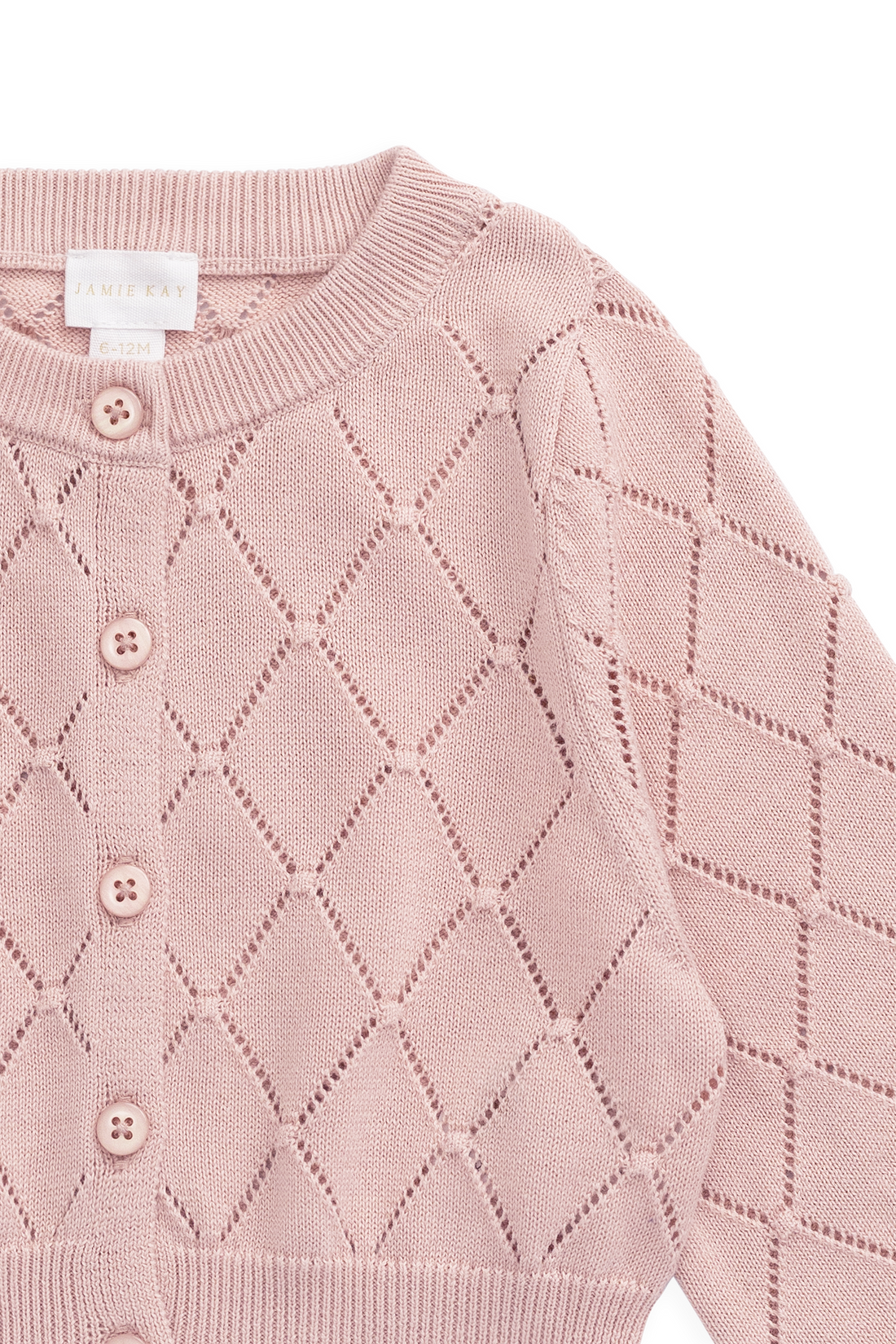 Lilah Cardigan - Shell Pink Childrens Cardigan from Jamie Kay Australia