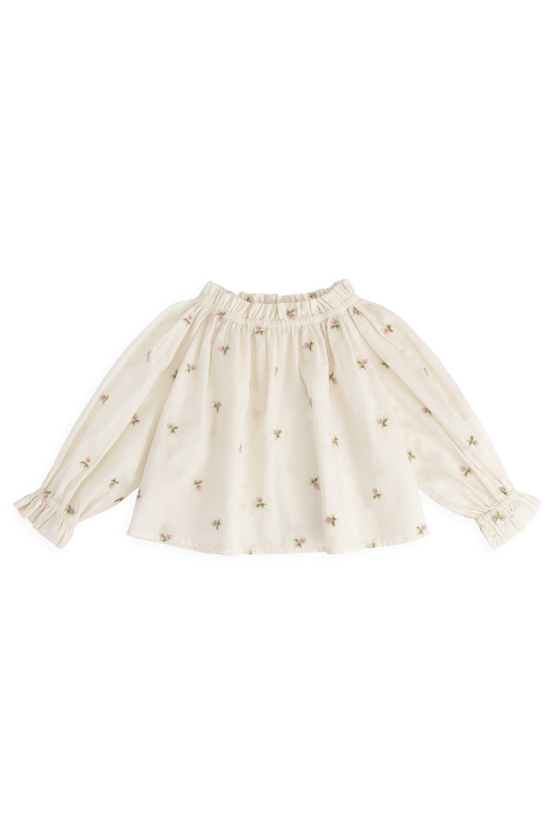 Organic Cotton Acacia Blouse - Rosebud Egret Childrens Top from Jamie Kay Australia
