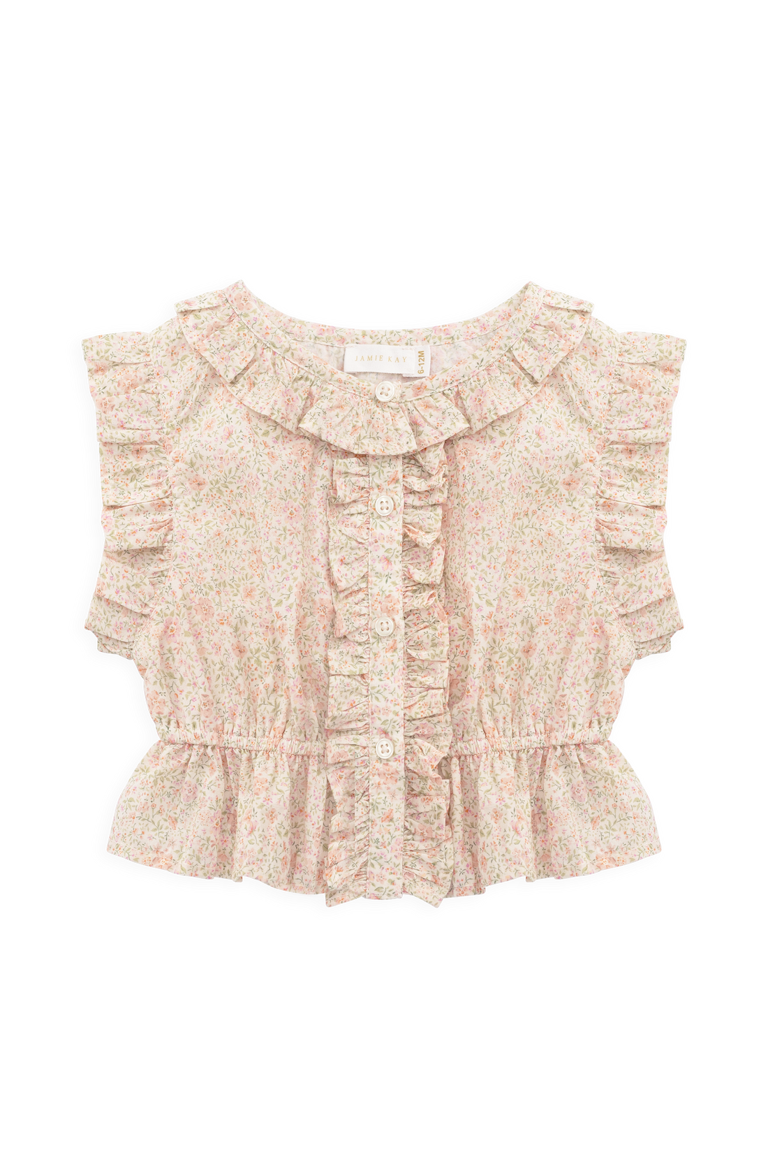 Organic Cotton Calianna Top - Flora Pink Childrens Top from Jamie Kay Australia