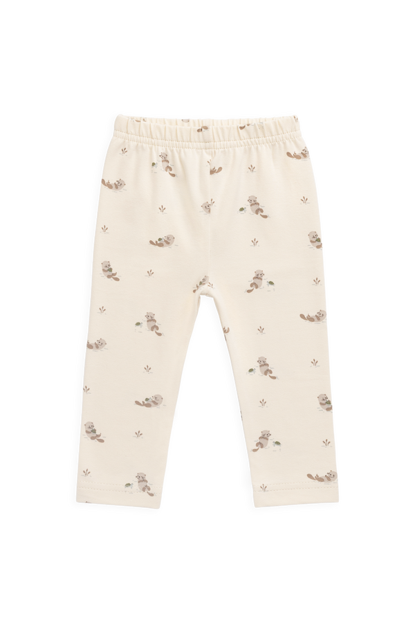 Organic Cotton Everyday Legging - Otter Buddies Tofu Childrens Legging from Jamie Kay Australia