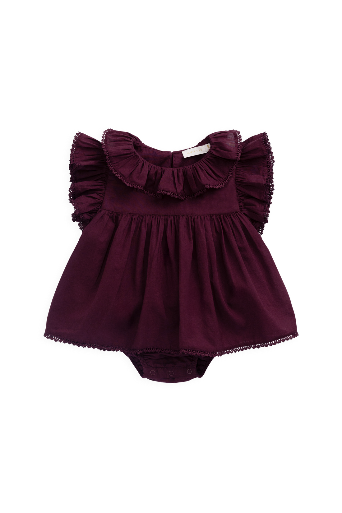 Organic Cotton Frannie Playsuit - Fig Childrens Playsuit from Jamie Kay Australia