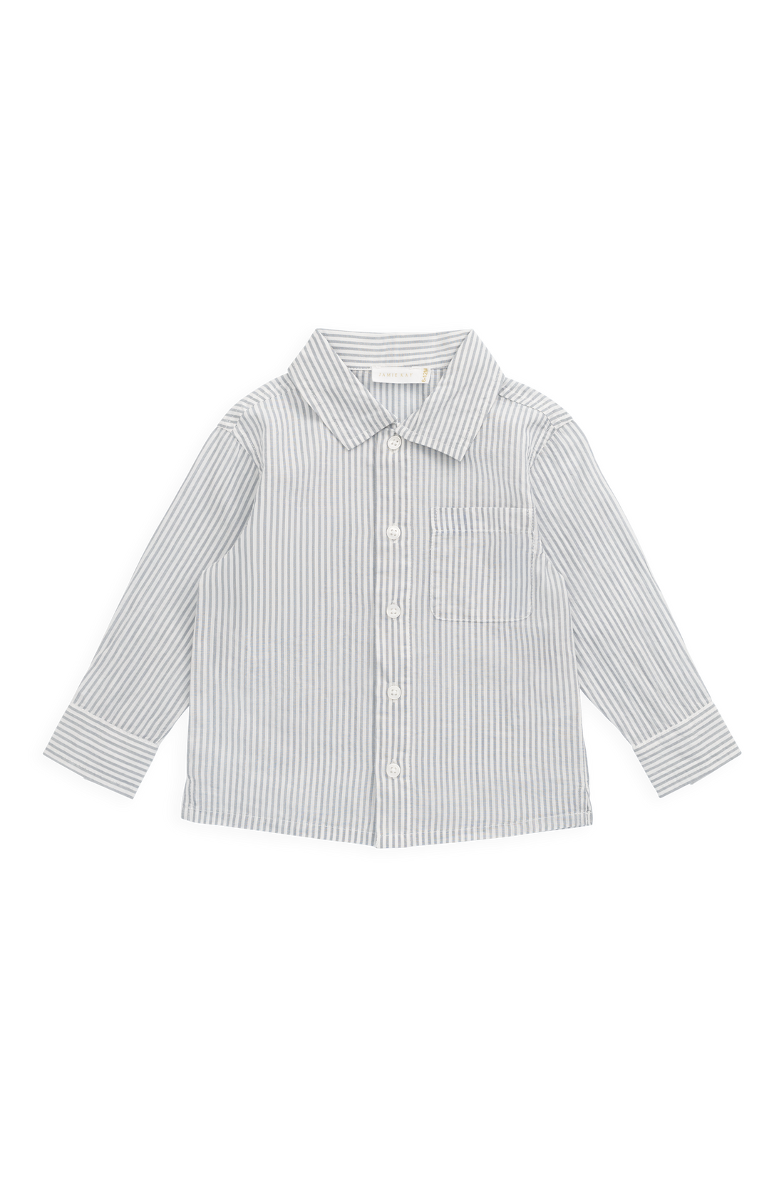 Organic Cotton Isaiah Shirt - Harbour Stripe Childrens Top from Jamie Kay Australia
