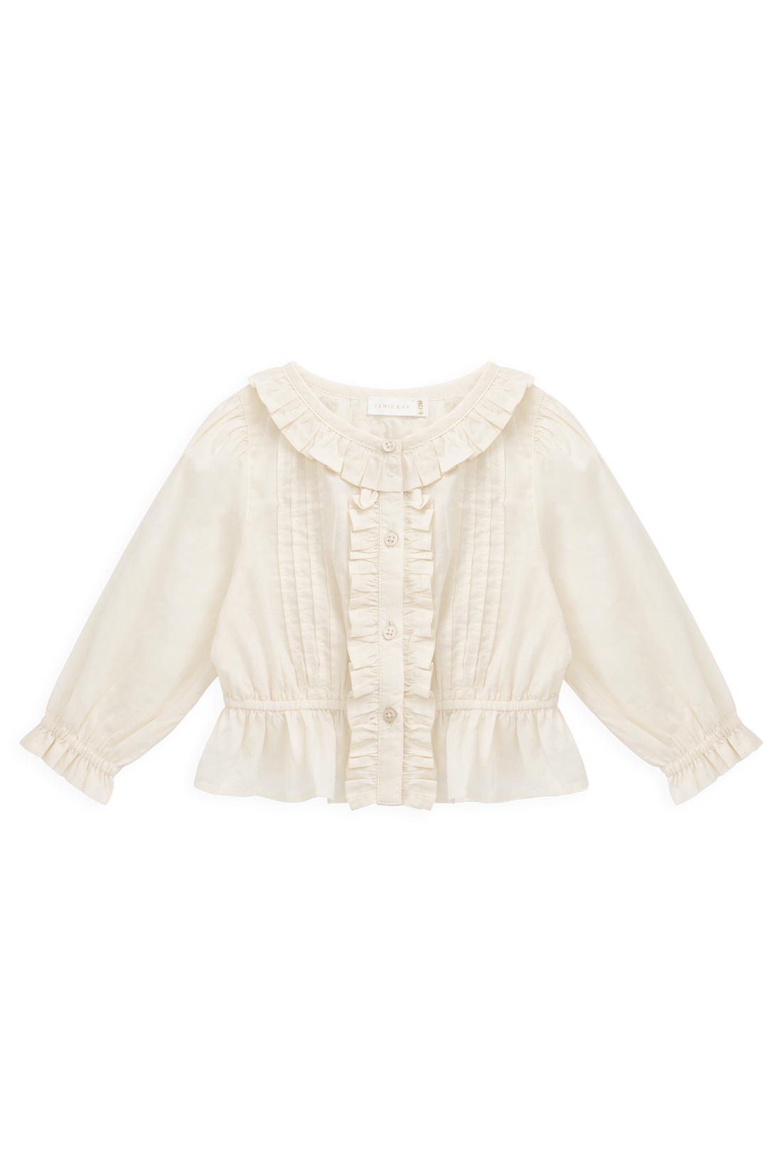 Organic Cotton Maylah Blouse - Vanilla Childrens Top from Jamie Kay Australia
