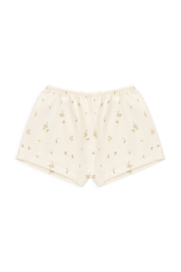 Organic Cotton Pointelle Anais Short - Dina Antique Childrens Shorts from Jamie Kay Australia