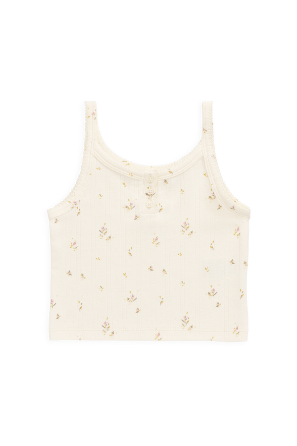 Organic Cotton Pointelle Anais Singlet - Dina Antique Childrens Singlet from Jamie Kay Australia