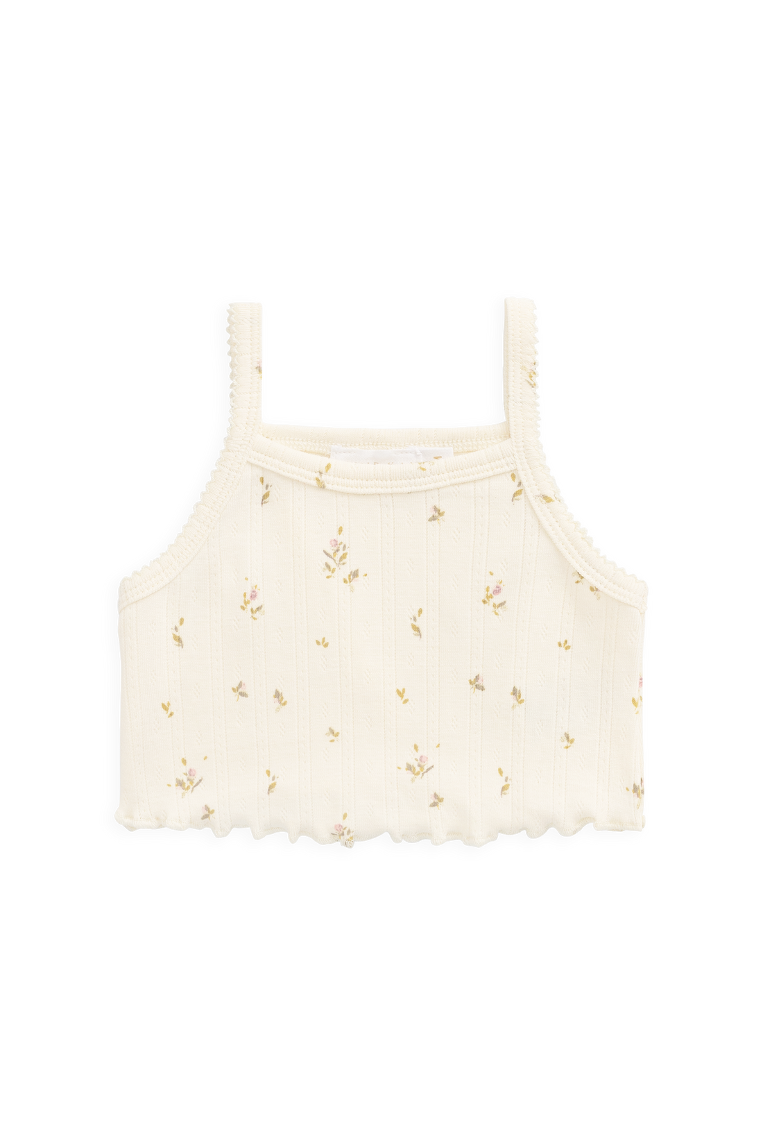 Organic Cotton Pointelle Bebe Singlet - Dina Antique Childrens Singlet from Jamie Kay Australia