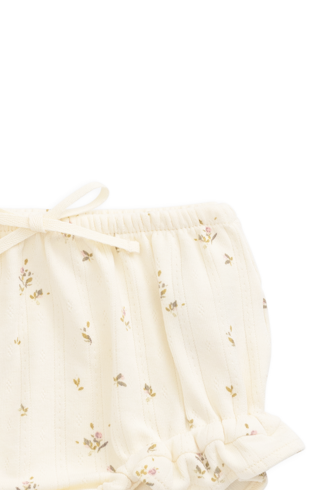 Organic Cotton Pointelle Frill Bloomer - Dina Antique Childrens Bloomer from Jamie Kay Australia