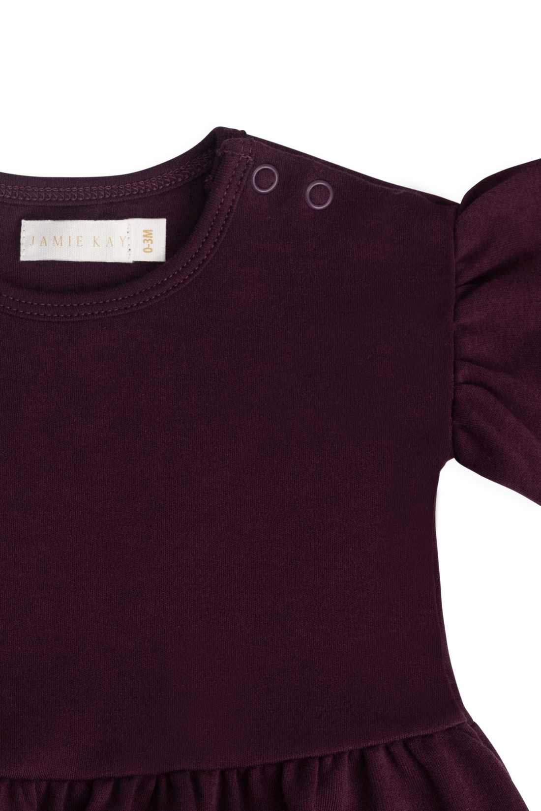 Pima Cotton Courtney Ruffle Top - Fig Childrens Top from Jamie Kay Australia