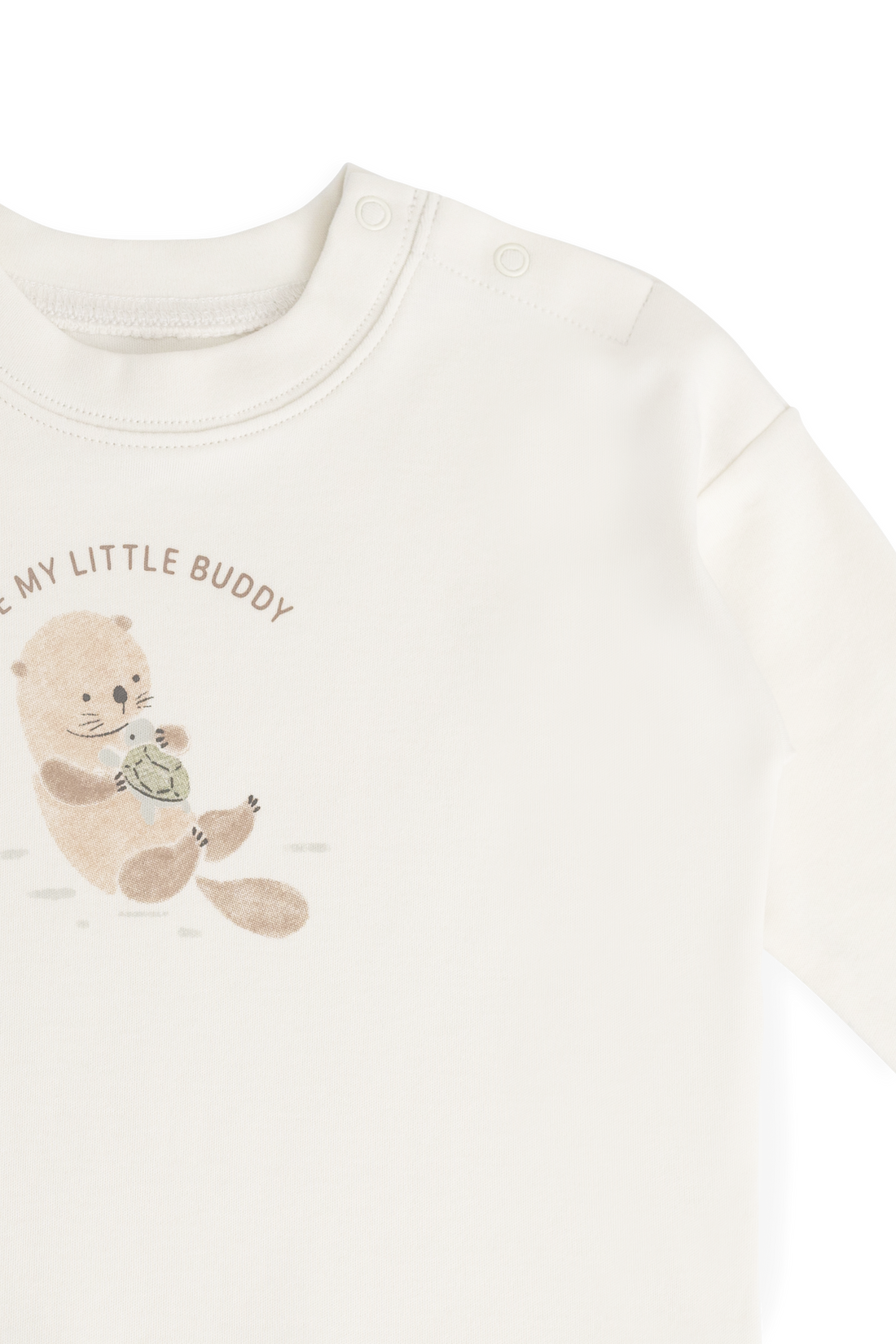 Pima Cotton Edward Long Sleeve Top - Otter Buddy Cloud Childrens Top from Jamie Kay Australia