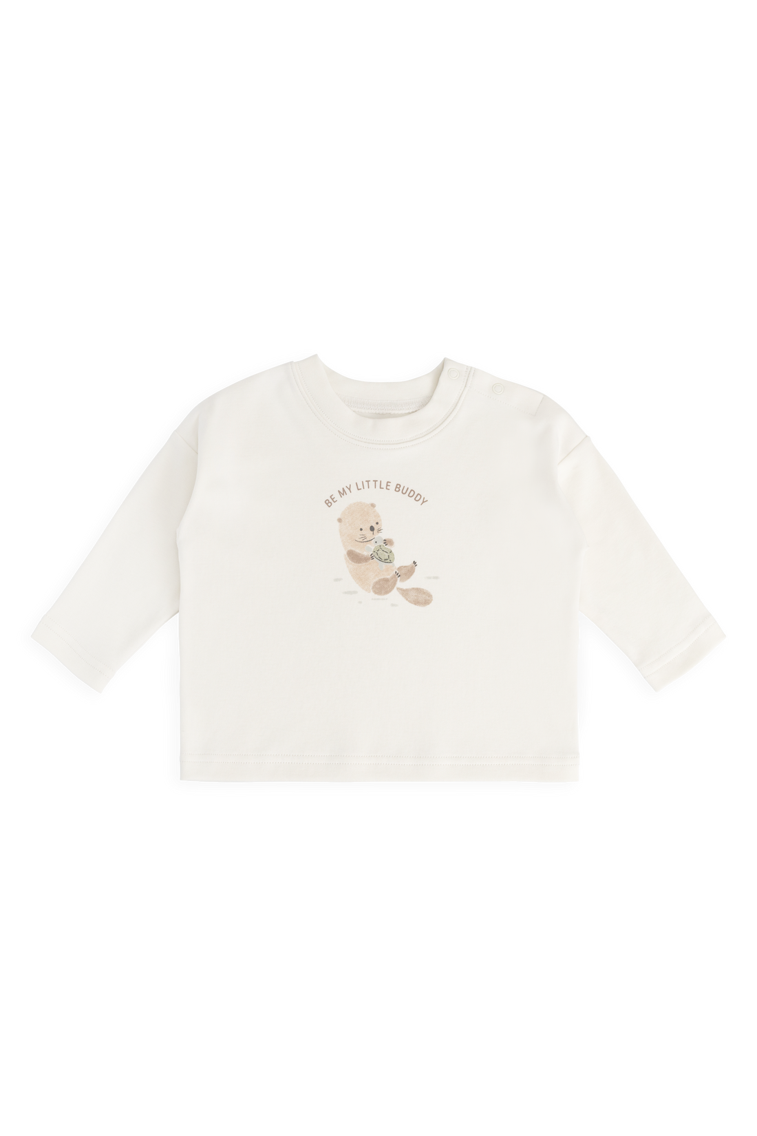 Pima Cotton Edward Long Sleeve Top - Otter Buddy Cloud Childrens Top from Jamie Kay Australia